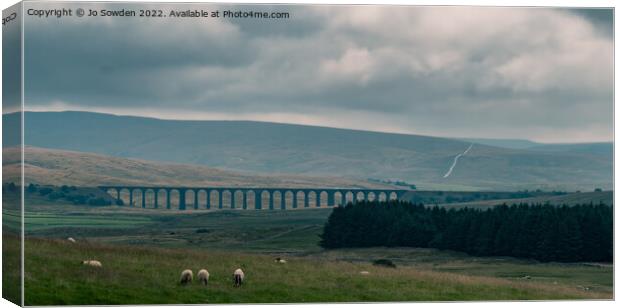 Ribblehead from a distance Canvas Print by Jo Sowden