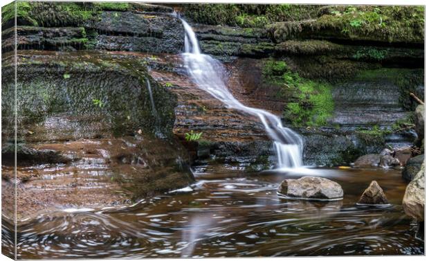 Yorkshire Waterfall Canvas Print by Jo Sowden