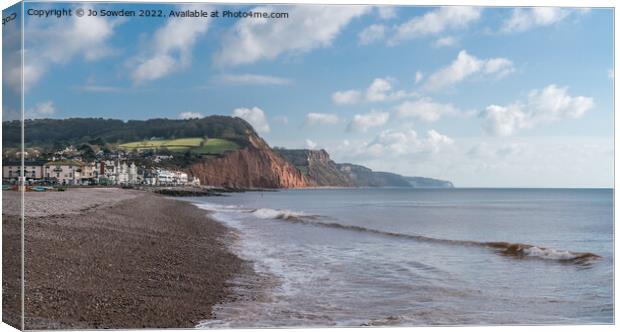 Salcombe Hill, Sidmouth Canvas Print by Jo Sowden