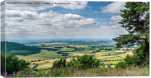 View from Sutton Bank Canvas Print by Jo Sowden