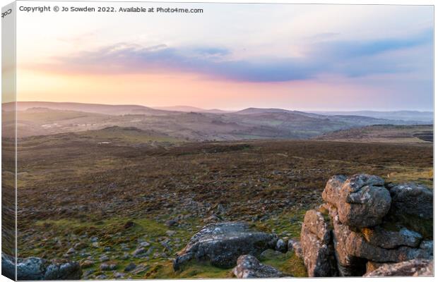 View from Haytor Canvas Print by Jo Sowden