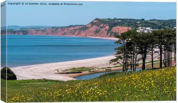 Budleigh Salterton Canvas Print by Jo Sowden