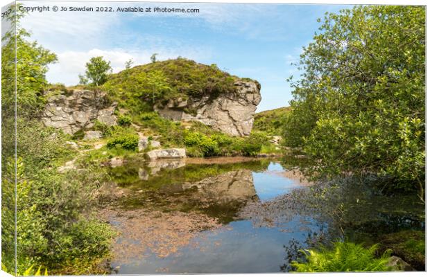 Haytor Quarry Canvas Print by Jo Sowden