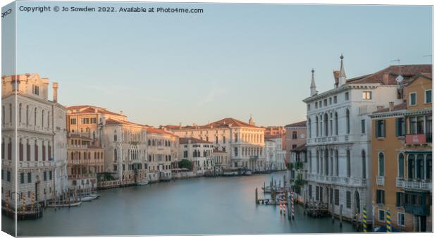The Grand Canal, Venice Canvas Print by Jo Sowden