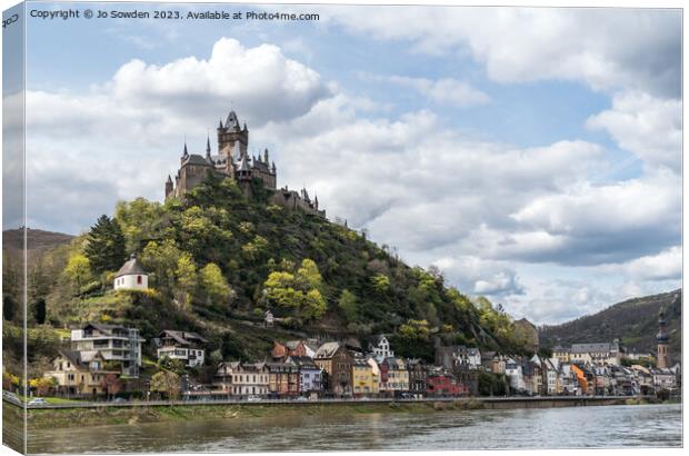 The  Reichsburg Castle In Cochem Canvas Print by Jo Sowden