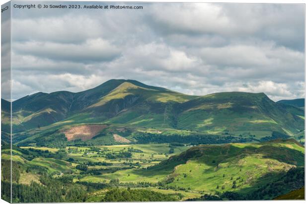 The View from Helvellyn Canvas Print by Jo Sowden