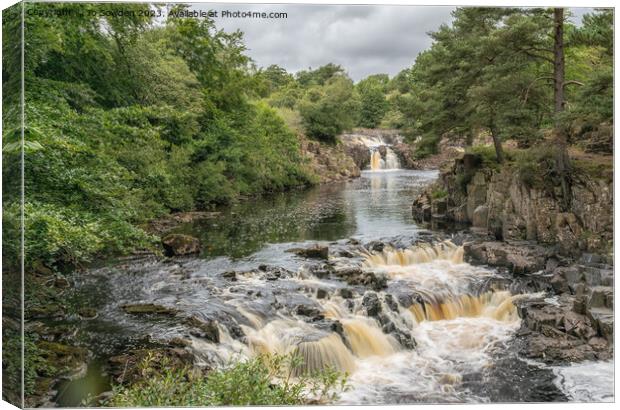 Low Force Waterfall, Teesdale Canvas Print by Jo Sowden