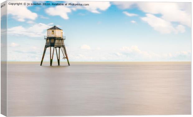 Dovercourt Lighthouse Canvas Print by Jo Sowden