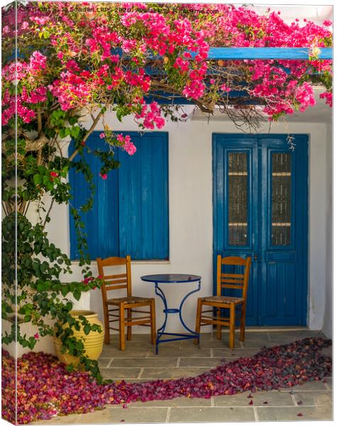 Traditional Greek House, Sifnos Canvas Print by Jo Sowden
