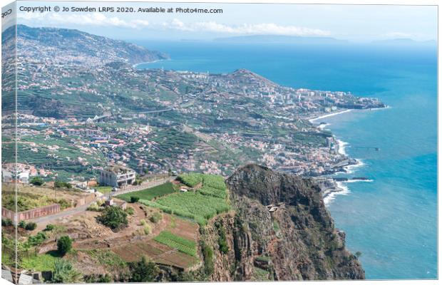 View From Cabo Girao, Madeira Canvas Print by Jo Sowden