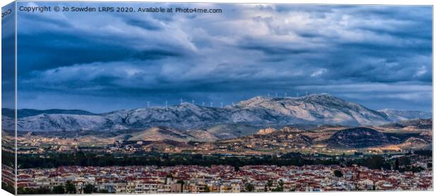 Storm approaching, Nafplio Greece Canvas Print by Jo Sowden