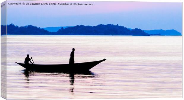 Sunset Return, Mwanza, Tanzania Canvas Print by Jo Sowden