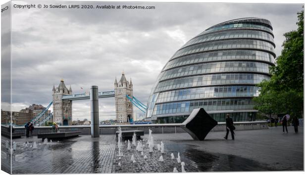 City Hall, London Canvas Print by Jo Sowden
