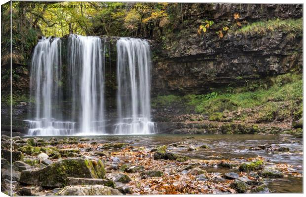 Sgwd Yr Eira Waterfall, Brecon Beacons Canvas Print by Jo Sowden