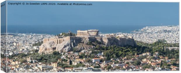 Acropolis of Athens Canvas Print by Jo Sowden
