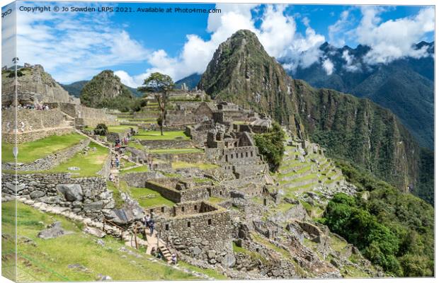 Majestic Machu Picchu Adventure Canvas Print by Jo Sowden