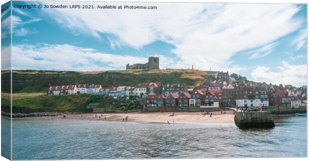 Whitby Bay Canvas Print by Jo Sowden