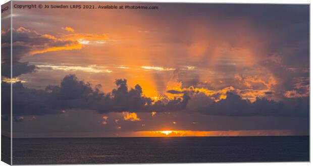 Barbados Sunset Canvas Print by Jo Sowden