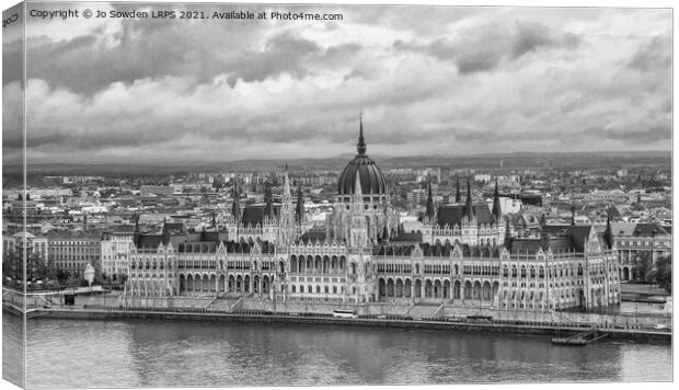 The Budapest Parliament building Canvas Print by Jo Sowden