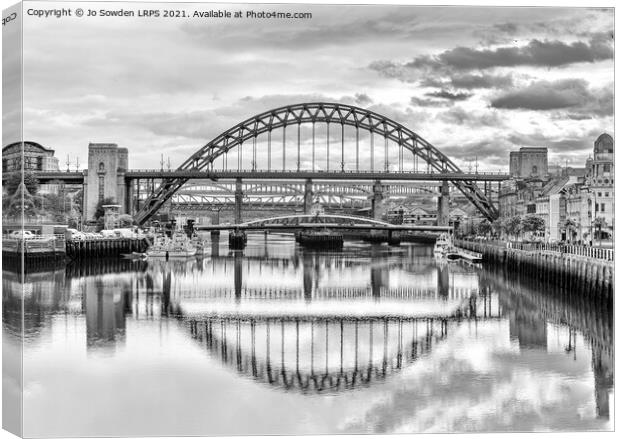 Newcastle Upon Tyne Reflections Canvas Print by Jo Sowden