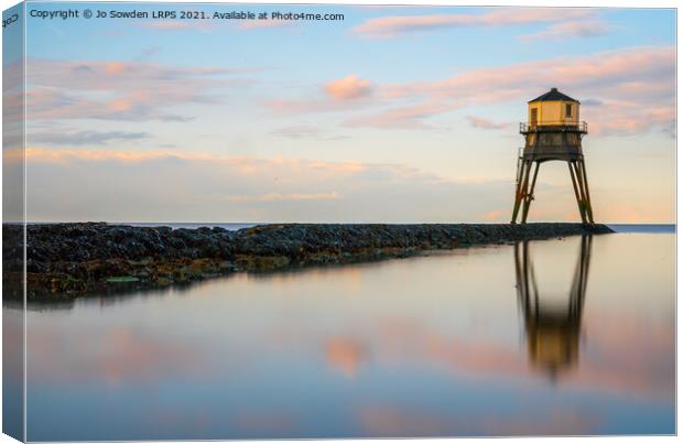 Dovercourt at Sunset Canvas Print by Jo Sowden
