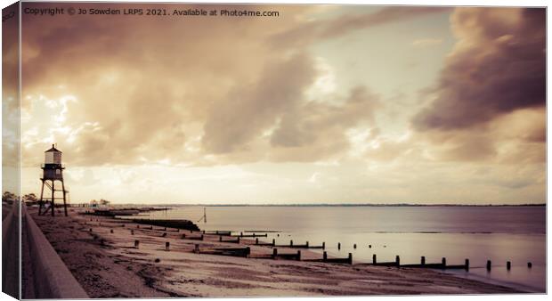 Dovercourt Beach Canvas Print by Jo Sowden