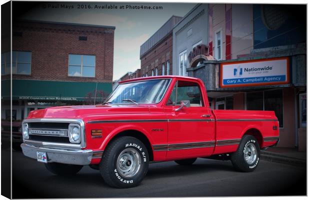 The Red Truck Canvas Print by Paul Mays