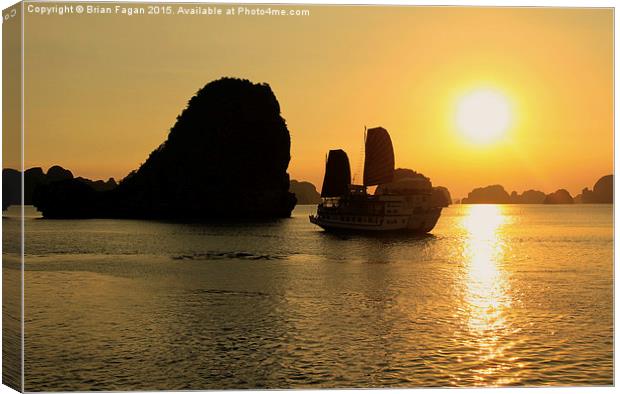  Sunset in Halong Bay Canvas Print by Brian Fagan