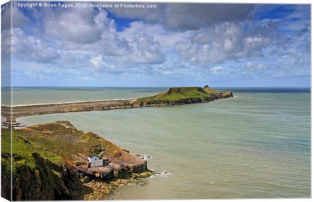  The house at Worm's head Canvas Print by Brian Fagan