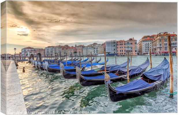 Gondolas Canvas Print by Brian Fagan