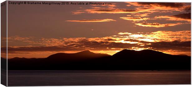  Sunset on Mull Canvas Print by Grahame Macgillivray