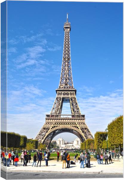 Eiffel tower in Paris Canvas Print by Owen Bromfield