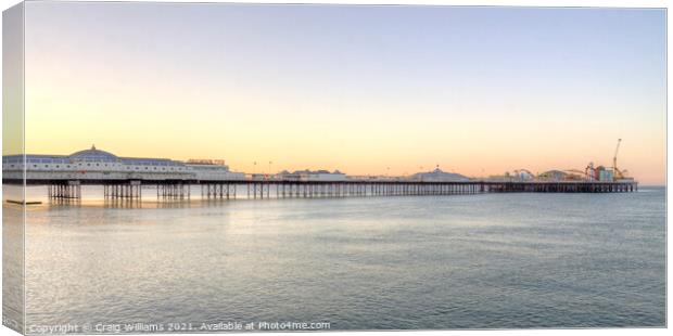 The Palace Pier at Sunrise Canvas Print by Craig Williams