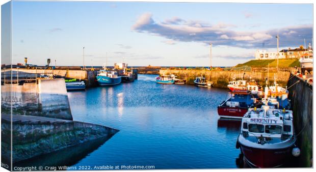 Seahouses Harbour Canvas Print by Craig Williams