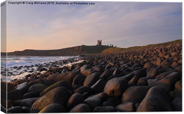  Early Morning at Dunstanburgh Castle Canvas Print by Craig Williams