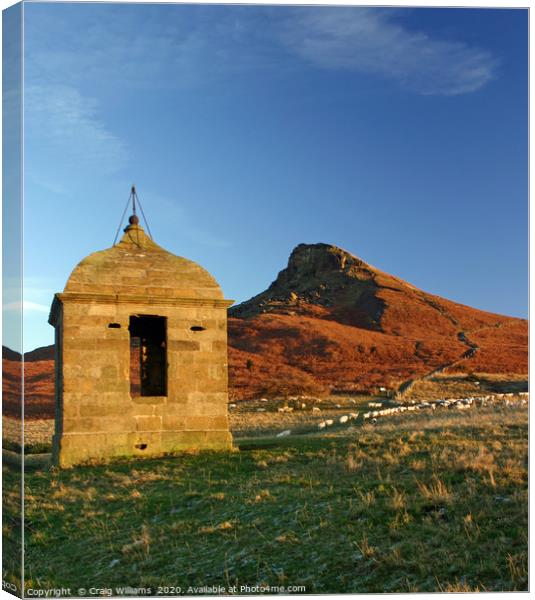 Roseberry Topping, North Yorkshire Moors Canvas Print by Craig Williams