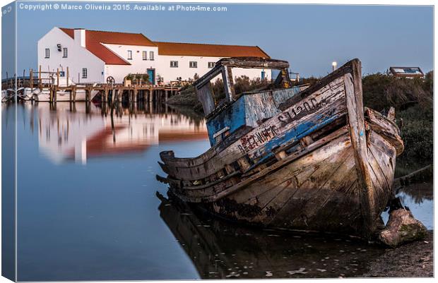 Abandoned Fishing Boat I Canvas Print by Marco Oliveira