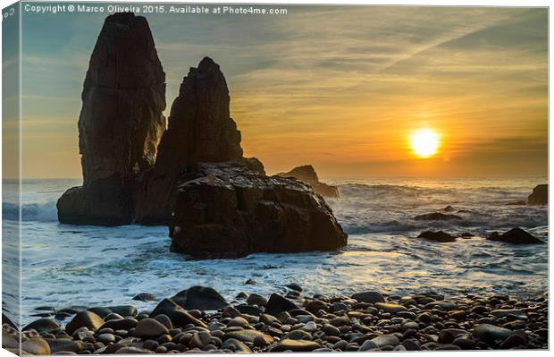  Sunset At Cape Roca II Canvas Print by Marco Oliveira