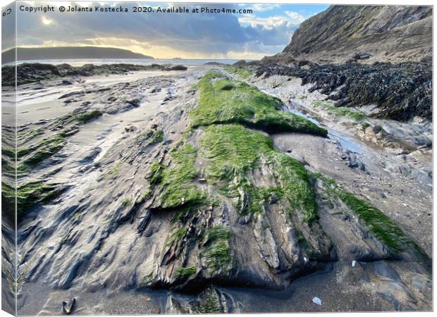 Stunning South Wales coastline Canvas Print by Jolanta Kostecka
