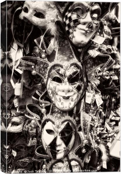 Masks masks masks! Canvas Print by Jack Torcello