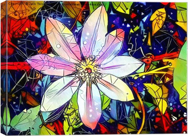 Bejewelled Clematis I Canvas Print by Jack Torcello