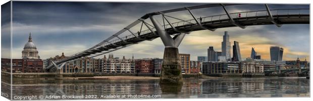 Millenium Bridge Canvas Print by Adrian Brockwell