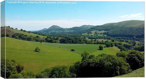  Oswestry hills Canvas Print by Angela Starling