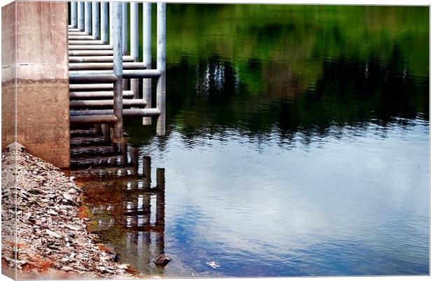  reflections on the water Canvas Print by amy copp