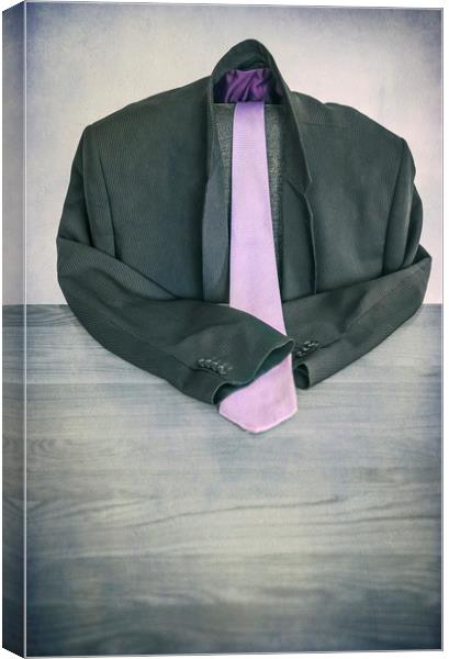  Hollow Man with Purple Tie Canvas Print by Svetlana Sewell