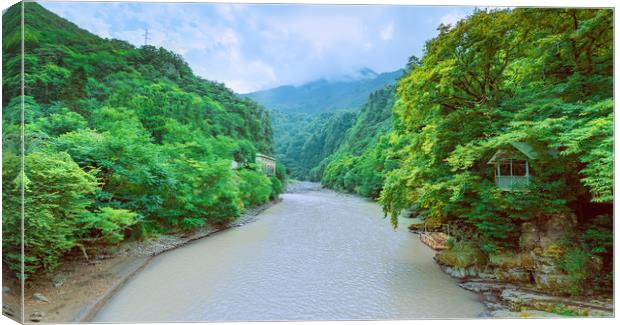 A view from a Stone Bridge Canvas Print by Svetlana Sewell