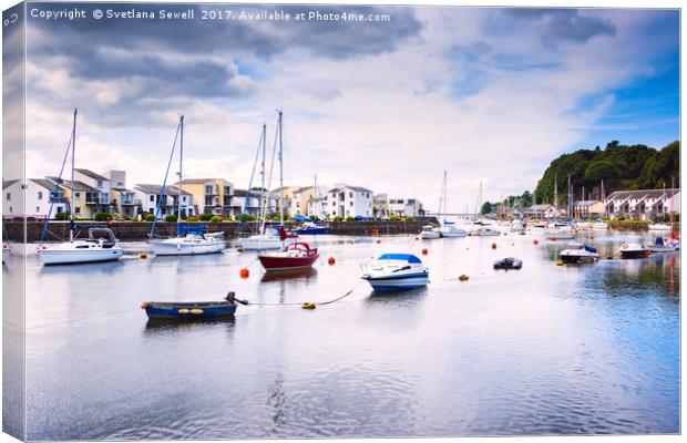 Porthmadog Marina Canvas Print by Svetlana Sewell