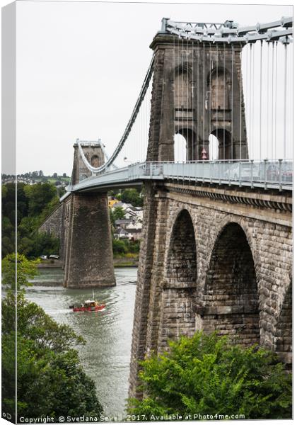 Between Wales and Anglesey  Canvas Print by Svetlana Sewell