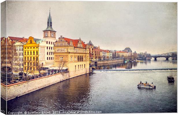River Vltava Canvas Print by Svetlana Sewell
