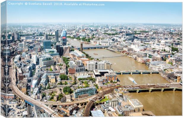 Aerial London View Canvas Print by Svetlana Sewell